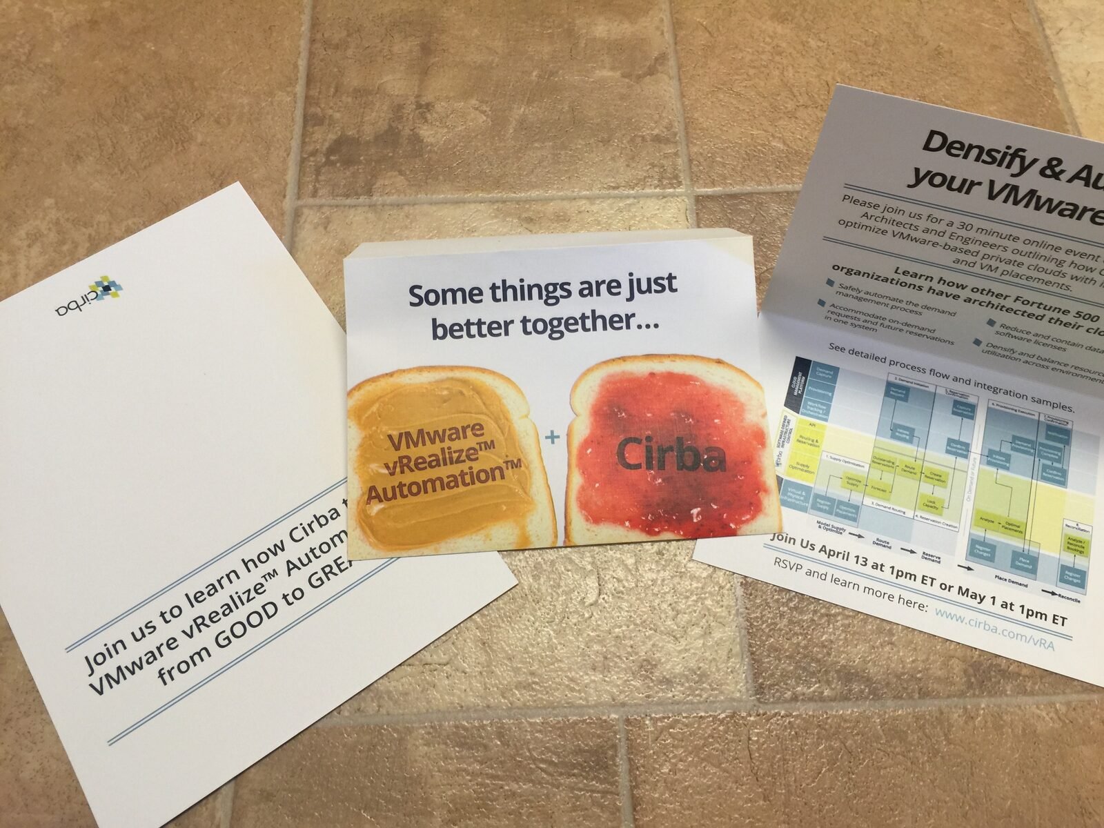 Cirba campaign creative materials showing PB&J concept